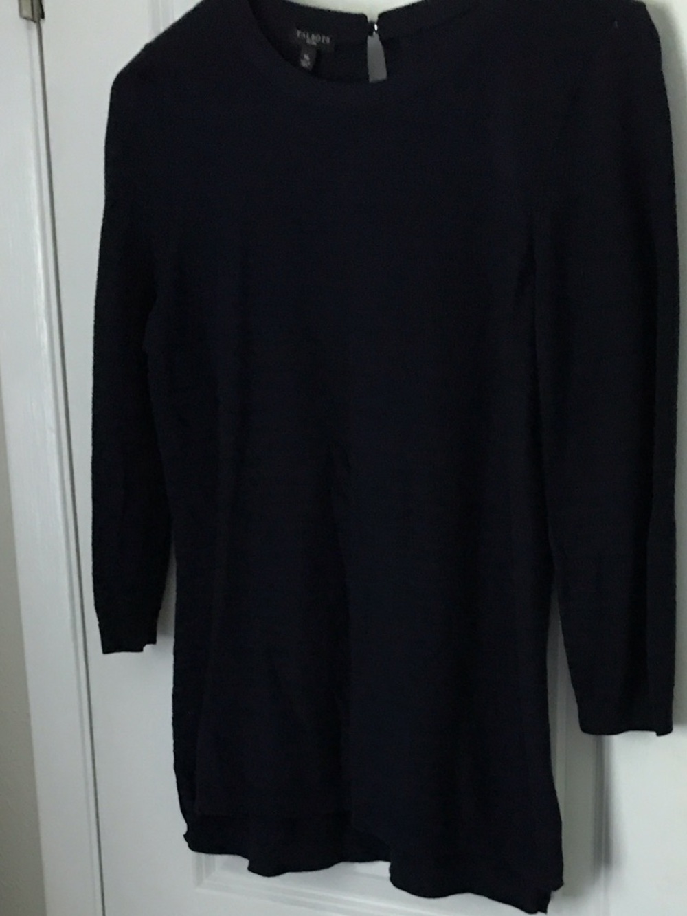 Talbots Black Long Sleeve Crewneck Shift Dress
